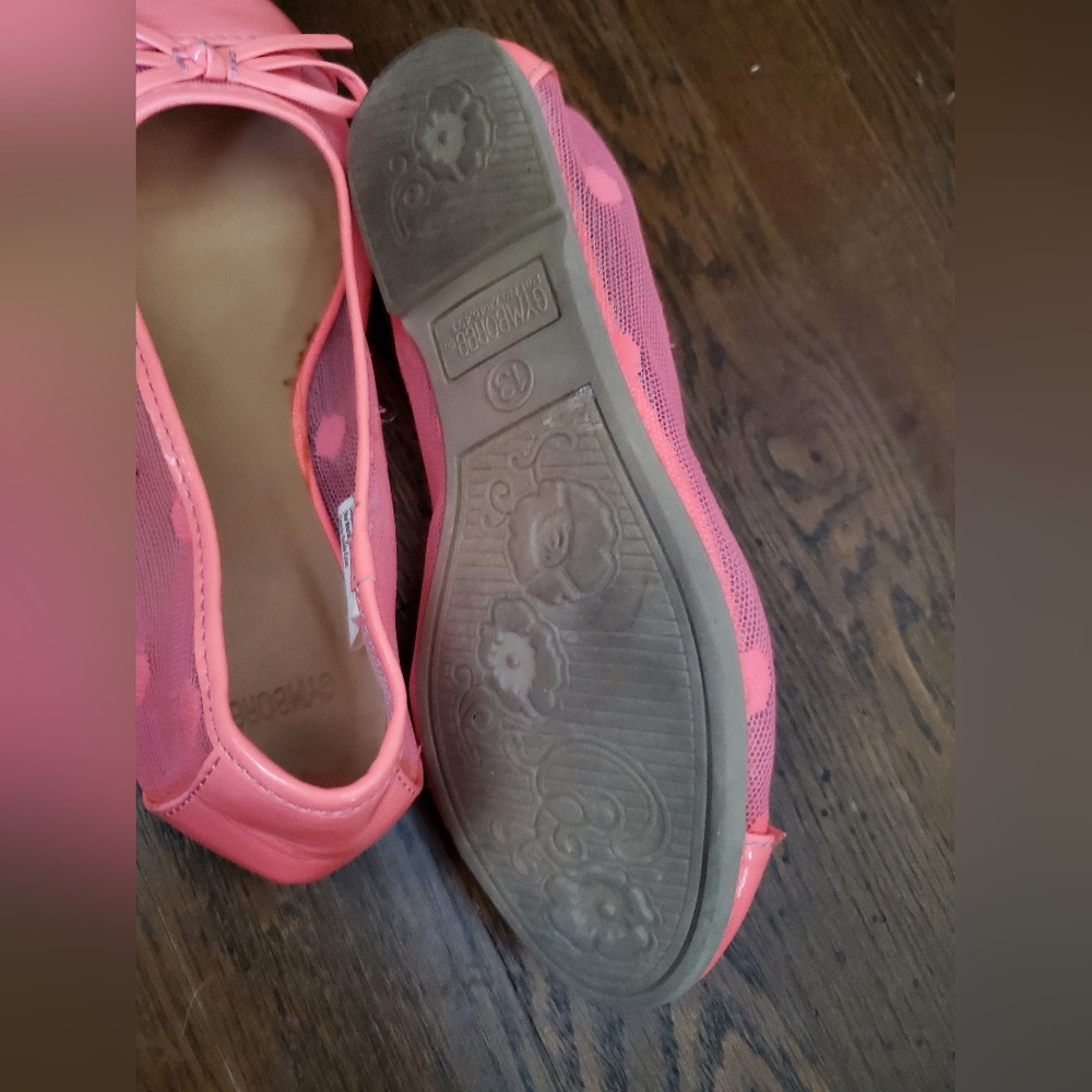 GYMBOREE Girls 13 bright salmon dress flats - Picture 9 of 9